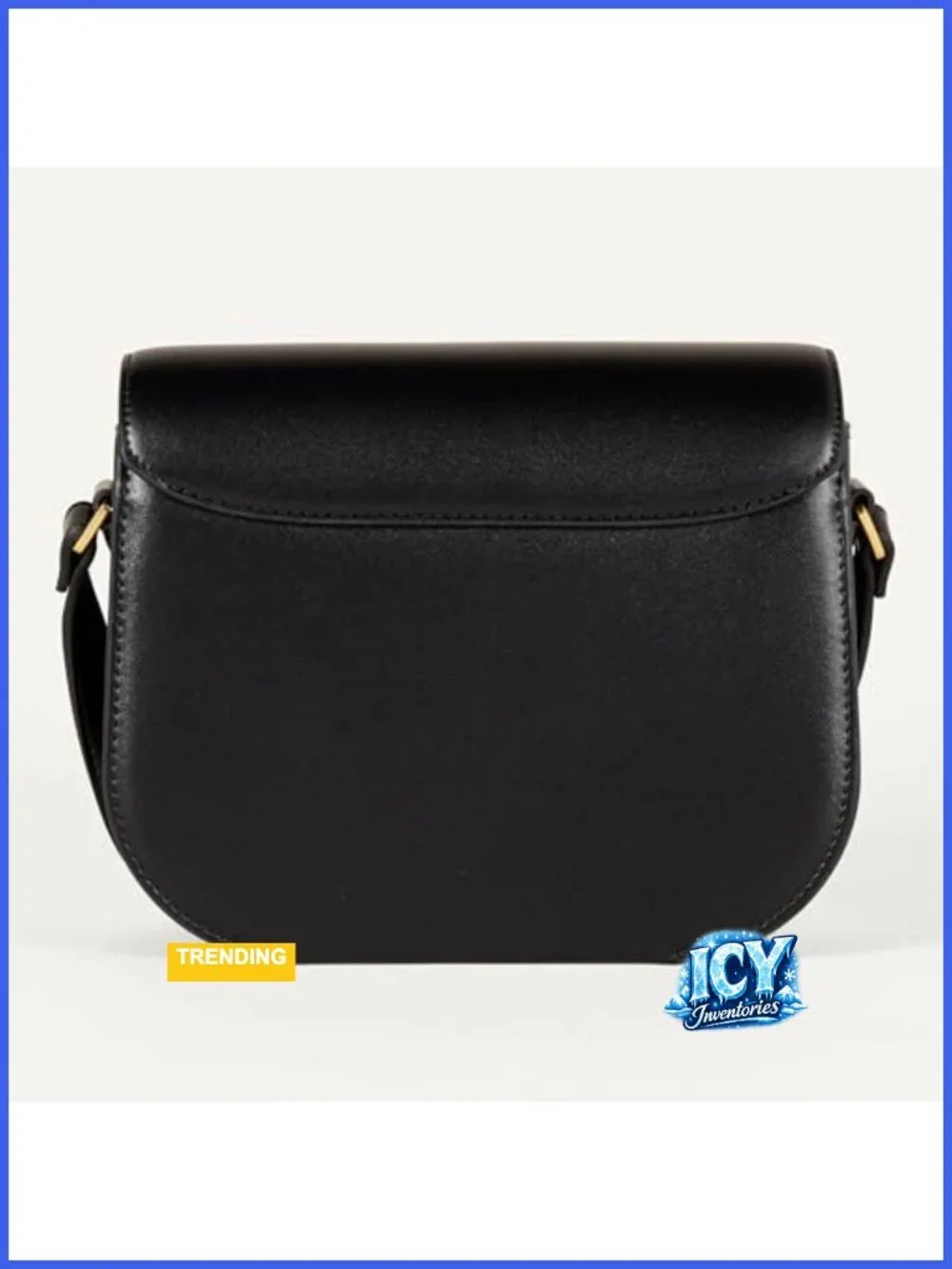 Women's Faux Leather Crossbody Flap Bag with Adjustable Strap